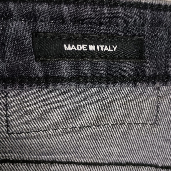 R13 Boy Straight Distressed Frayed Mid Rise Jeans in Black Wash Size 26 $398 - Picture 8 of 11